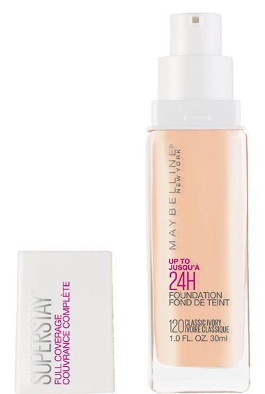 Kem nền lâu trôi Maybelline foundation Super Stay full coverage màu classic ivory 041554541427 o