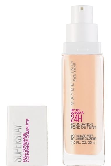 Kem nền lâu trôi Maybelline foundation Super Stay full coverage màu classic ivory 041554541427 o