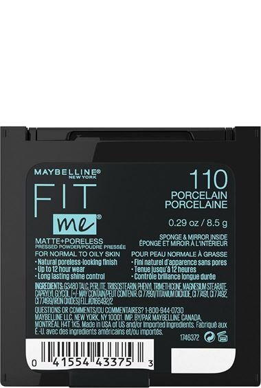 Phấn phủ kiềm dầu dạng nén Maybelline pressed powder Fit Me matte poreless màu porcelain 041554433753 b